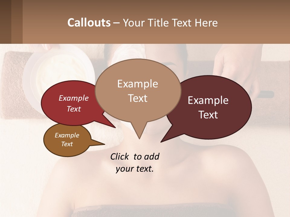 A Woman Getting A Facial Mask On Her Face PowerPoint Template