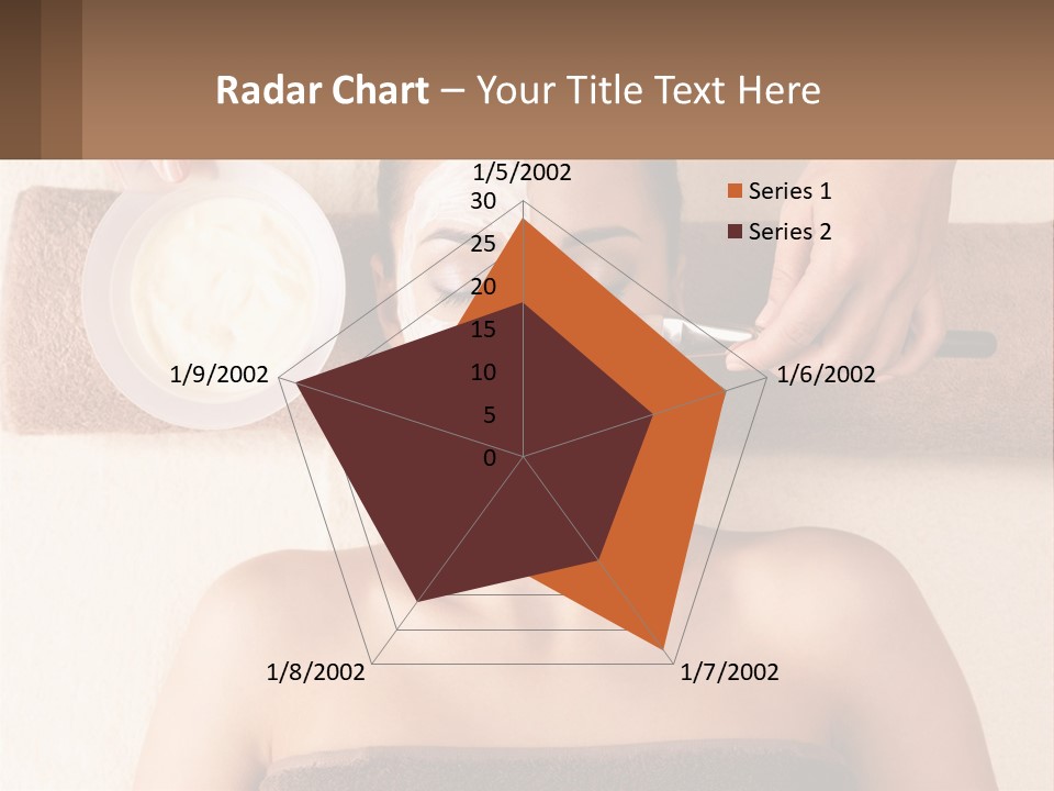 A Woman Getting A Facial Mask On Her Face PowerPoint Template