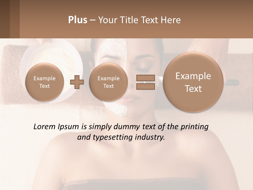 A Woman Getting A Facial Mask On Her Face PowerPoint Template