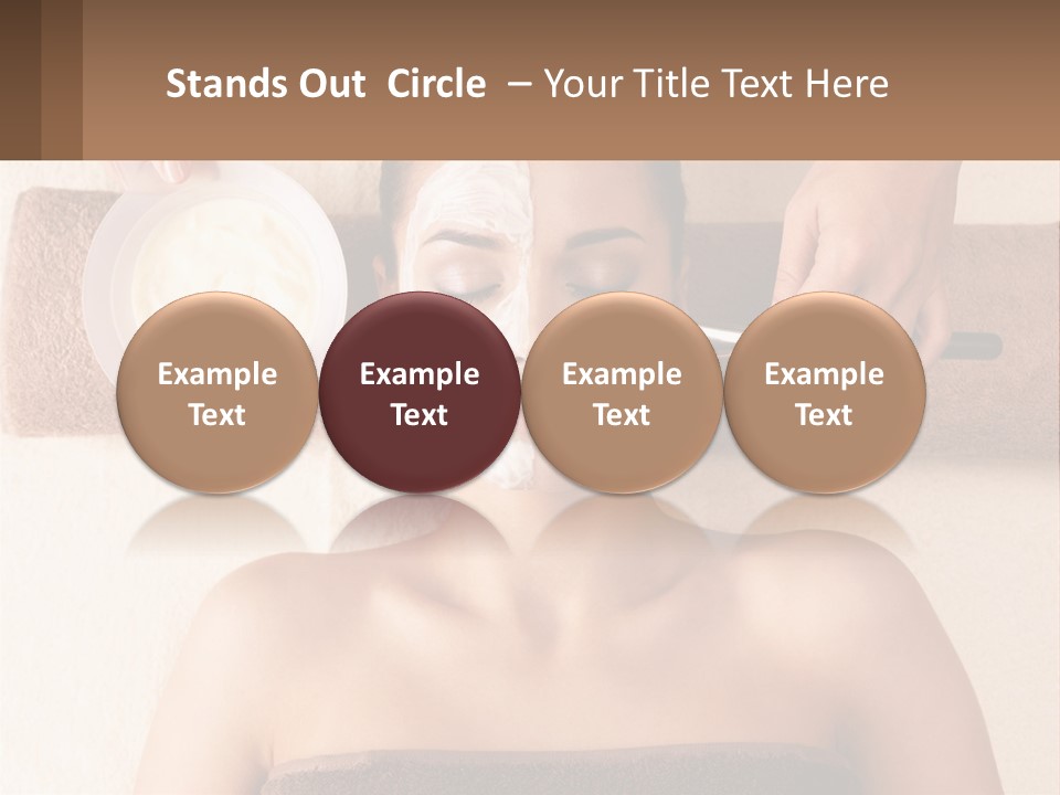 A Woman Getting A Facial Mask On Her Face PowerPoint Template