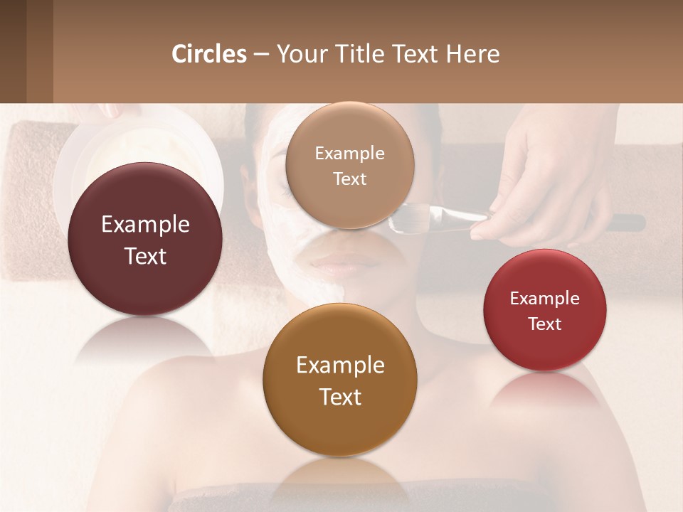 A Woman Getting A Facial Mask On Her Face PowerPoint Template