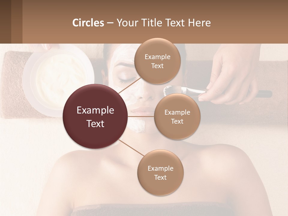 A Woman Getting A Facial Mask On Her Face PowerPoint Template