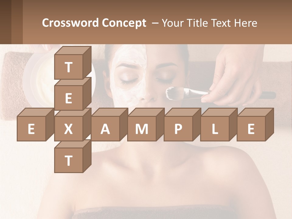 A Woman Getting A Facial Mask On Her Face PowerPoint Template