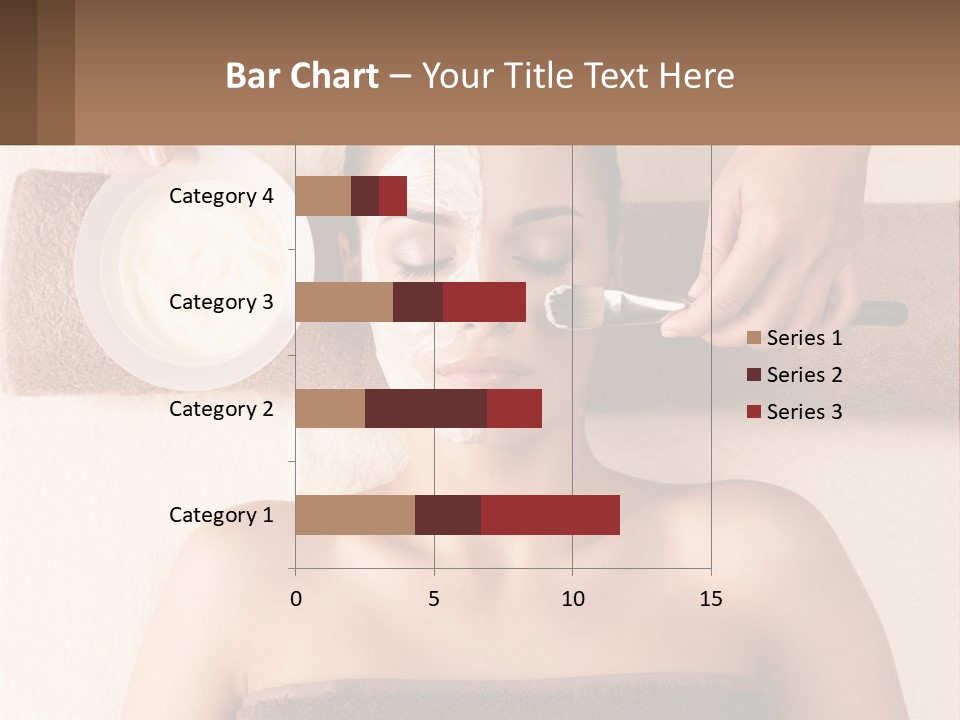 A Woman Getting A Facial Mask On Her Face PowerPoint Template
