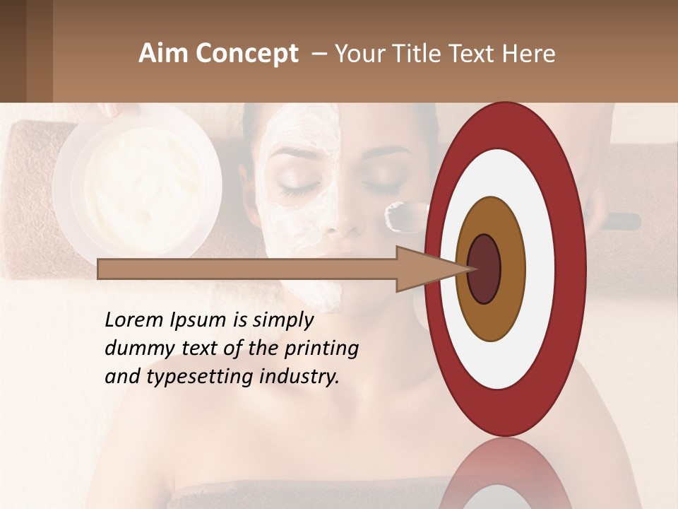 A Woman Getting A Facial Mask On Her Face PowerPoint Template