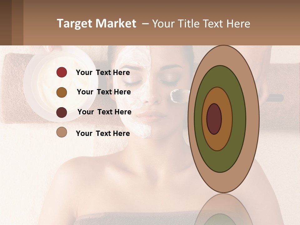 A Woman Getting A Facial Mask On Her Face PowerPoint Template