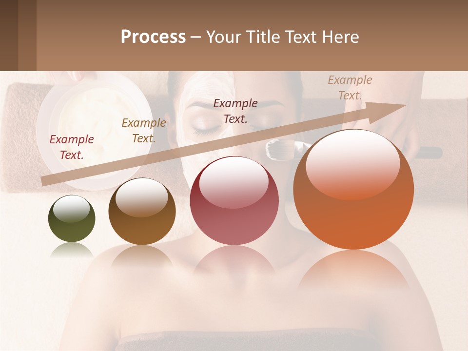 A Woman Getting A Facial Mask On Her Face PowerPoint Template