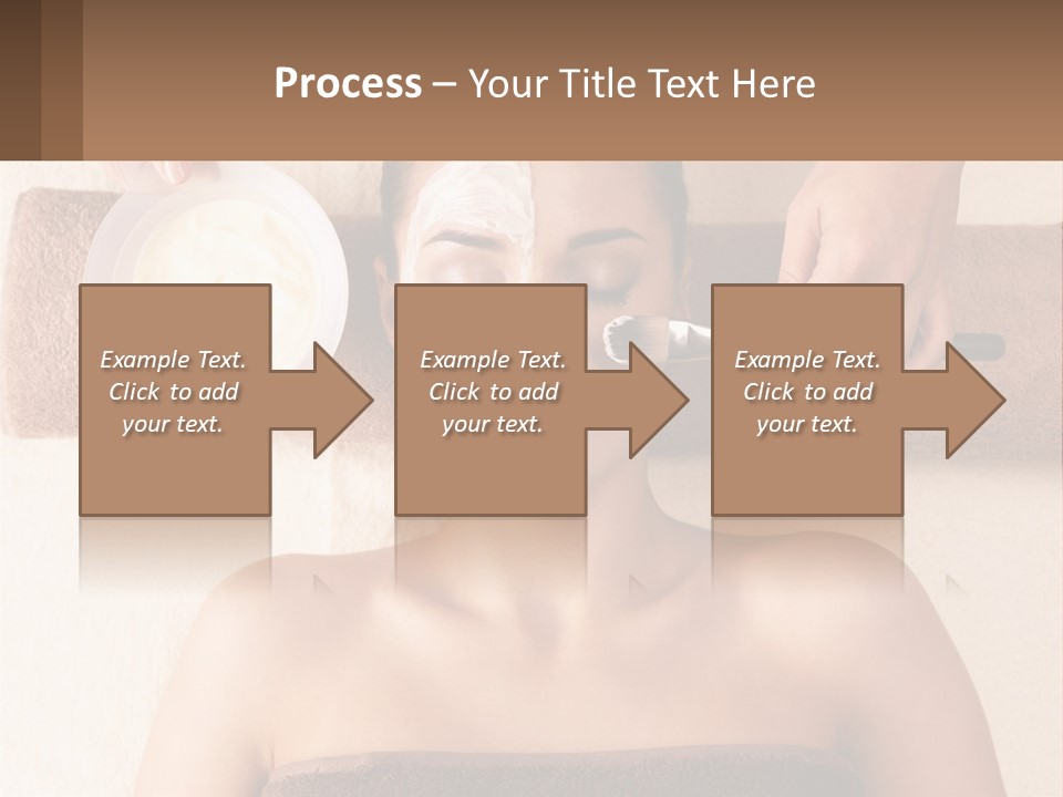 A Woman Getting A Facial Mask On Her Face PowerPoint Template