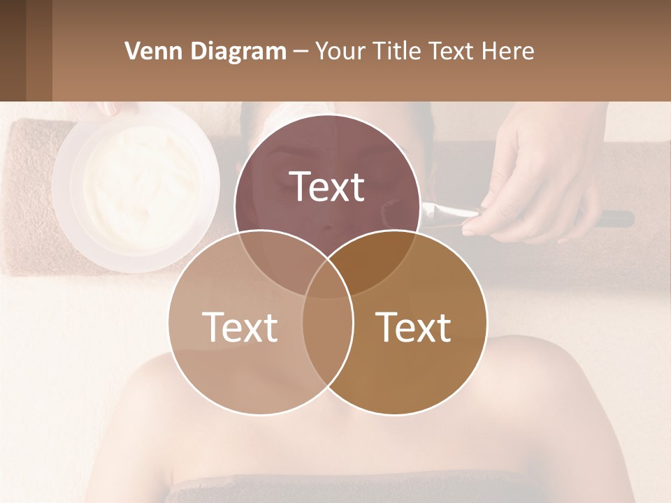 A Woman Getting A Facial Mask On Her Face PowerPoint Template