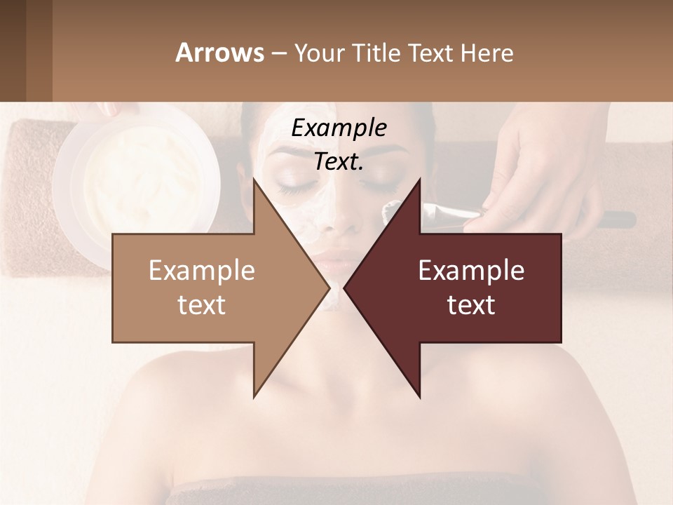 A Woman Getting A Facial Mask On Her Face PowerPoint Template