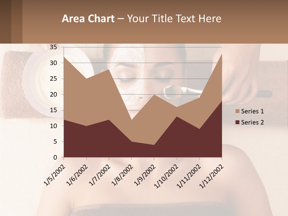 A Woman Getting A Facial Mask On Her Face PowerPoint Template