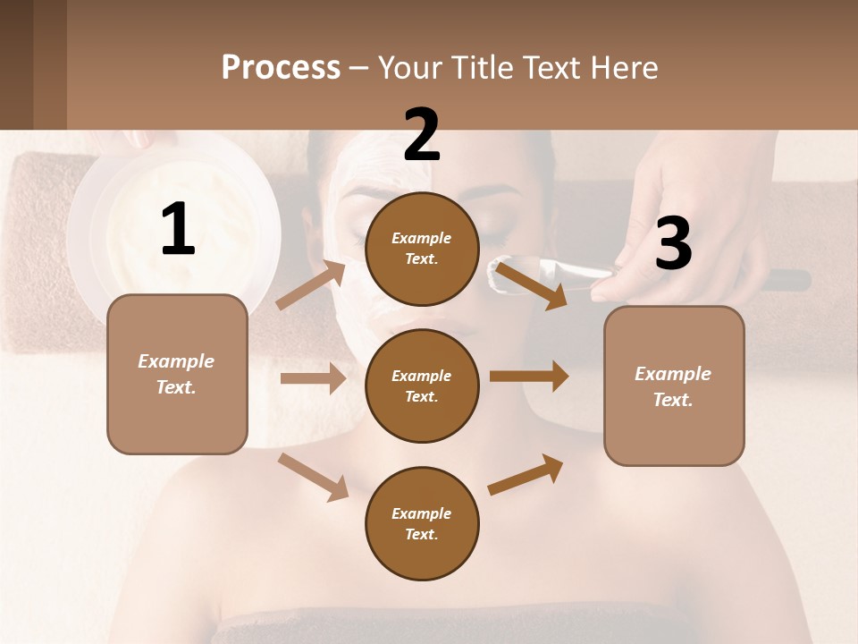 A Woman Getting A Facial Mask On Her Face PowerPoint Template