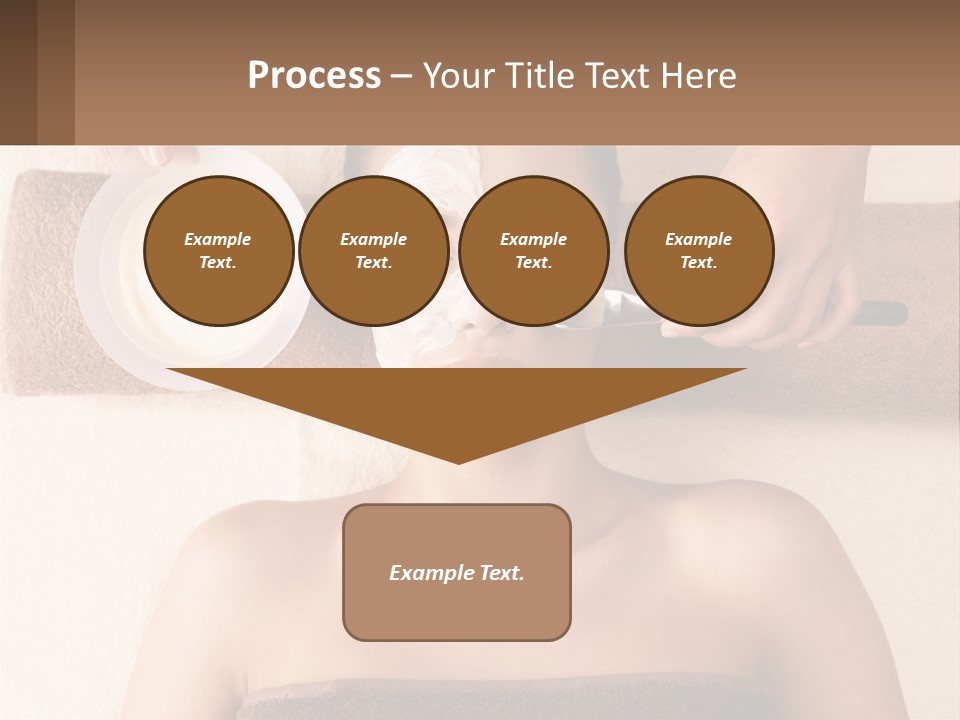 A Woman Getting A Facial Mask On Her Face PowerPoint Template