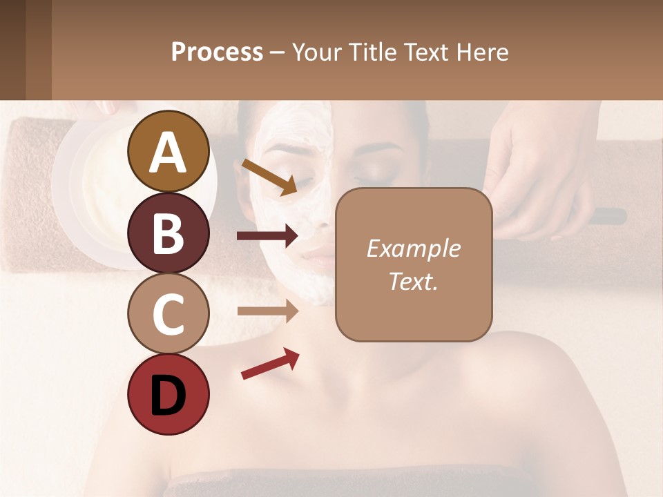 A Woman Getting A Facial Mask On Her Face PowerPoint Template