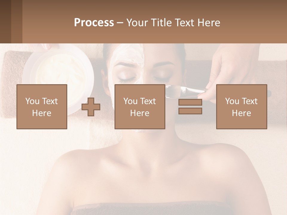 A Woman Getting A Facial Mask On Her Face PowerPoint Template