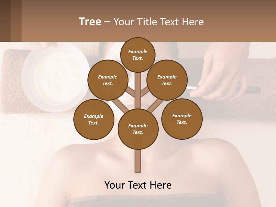 A Woman Getting A Facial Mask On Her Face PowerPoint Template