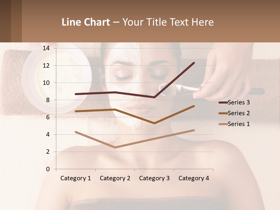 A Woman Getting A Facial Mask On Her Face PowerPoint Template