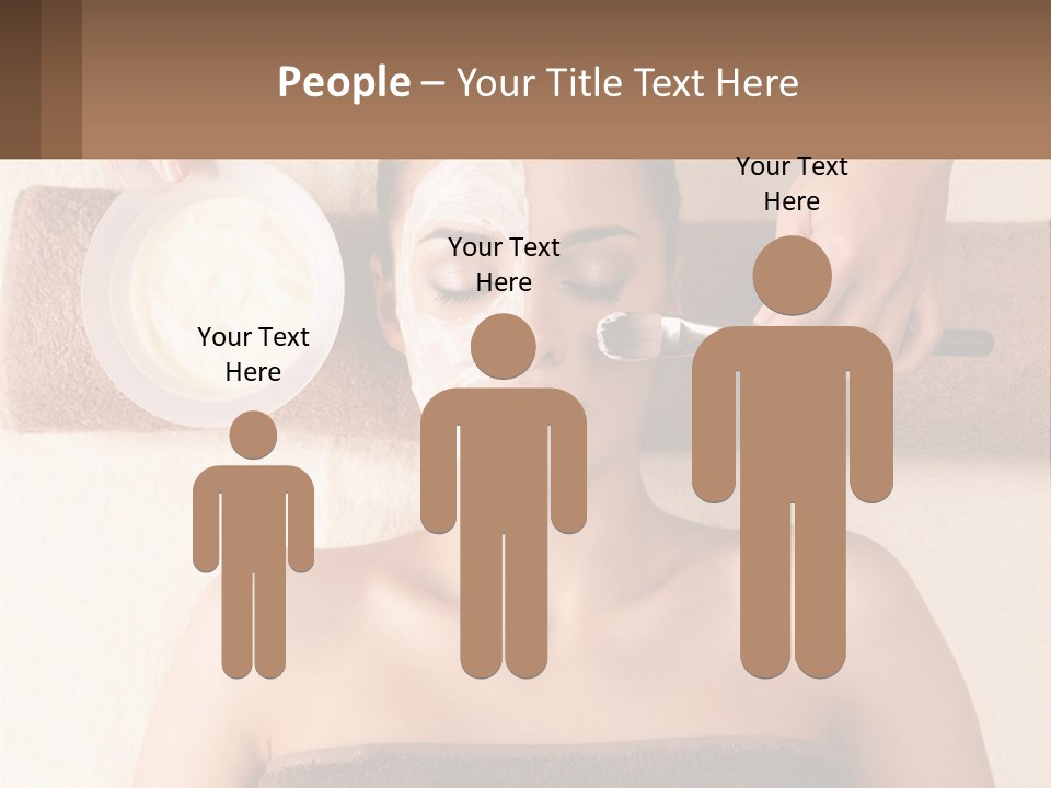 A Woman Getting A Facial Mask On Her Face PowerPoint Template