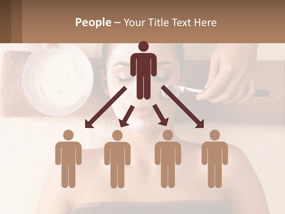 A Woman Getting A Facial Mask On Her Face PowerPoint Template