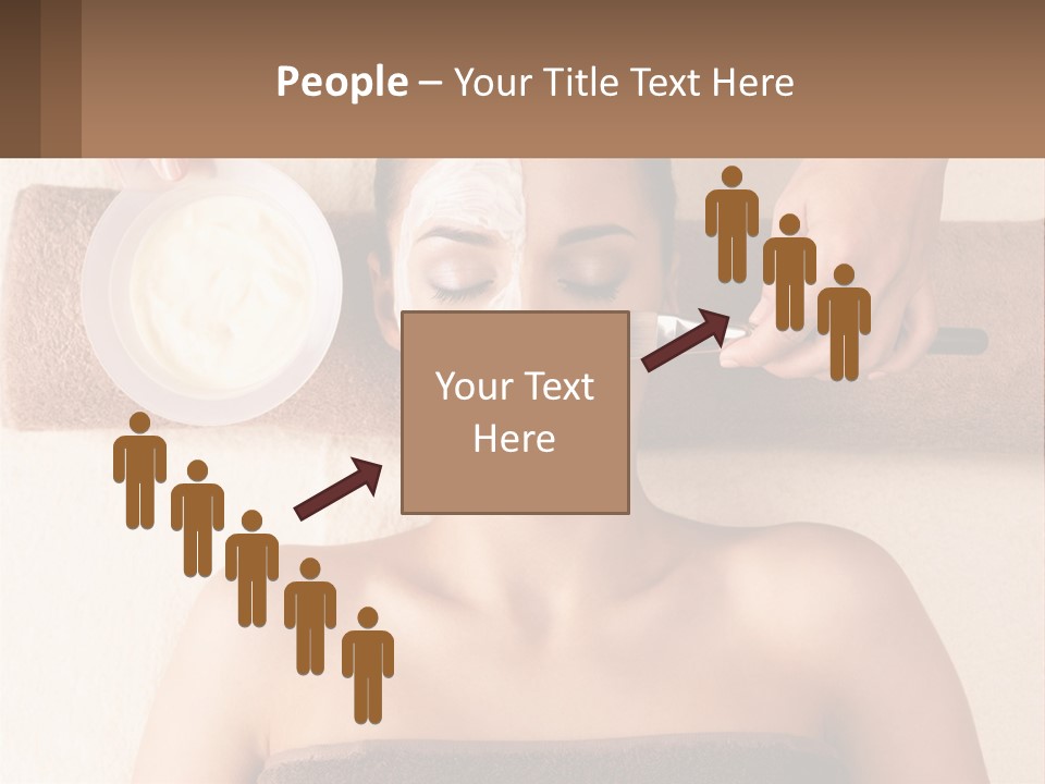 A Woman Getting A Facial Mask On Her Face PowerPoint Template