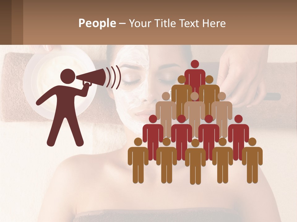 A Woman Getting A Facial Mask On Her Face PowerPoint Template