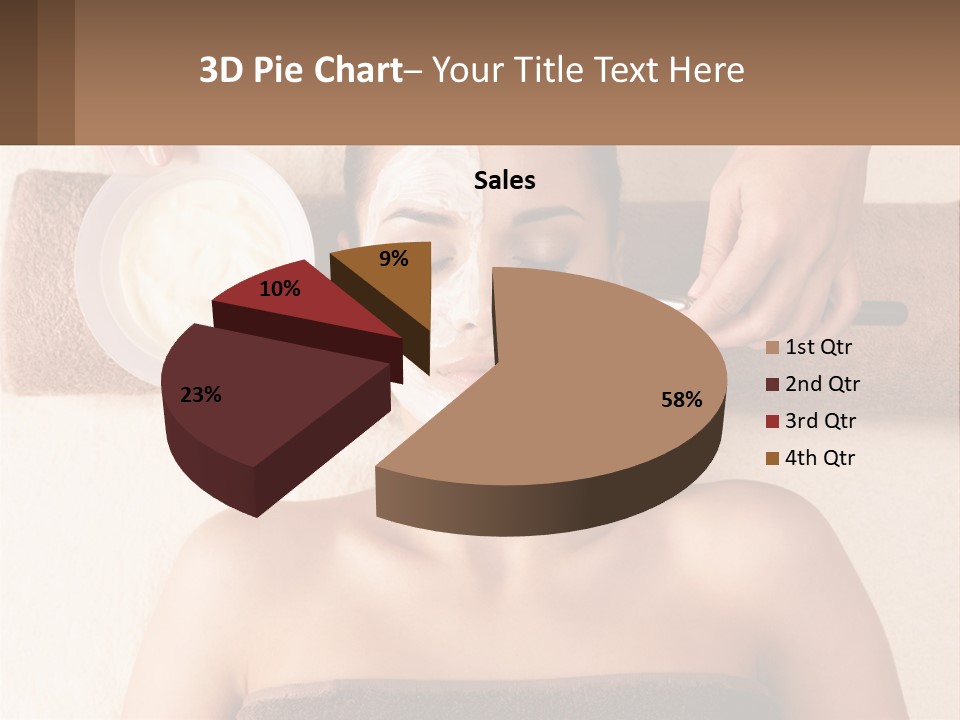 A Woman Getting A Facial Mask On Her Face PowerPoint Template