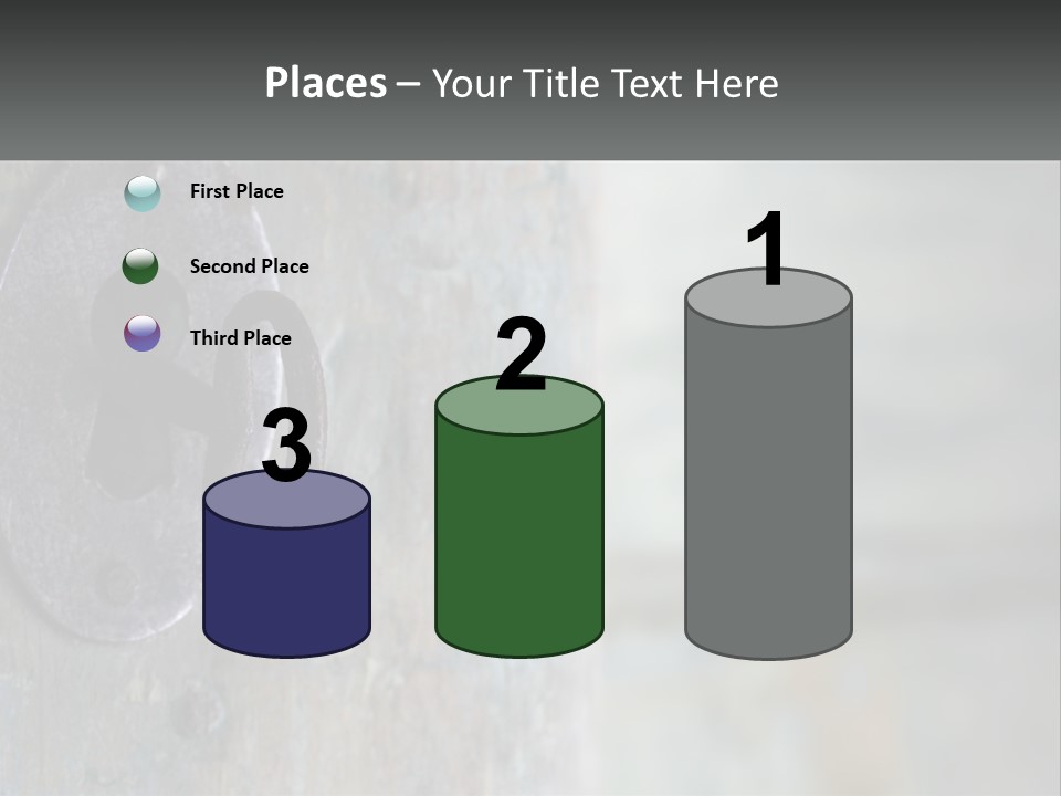 A Metal Door With A Key On It PowerPoint Template