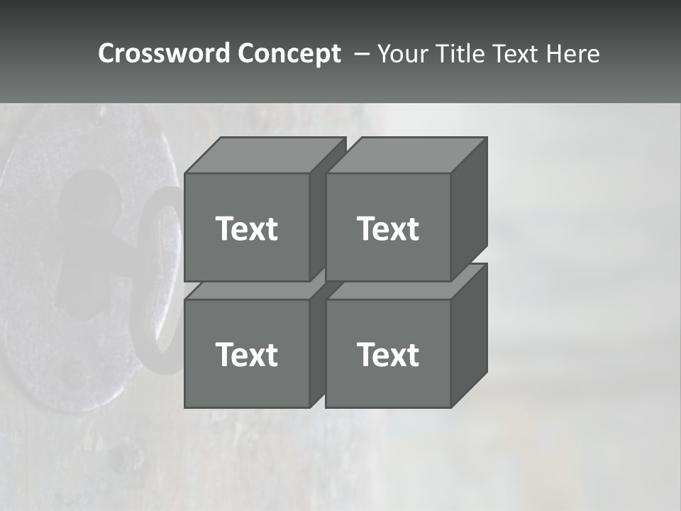 A Metal Door With A Key On It PowerPoint Template