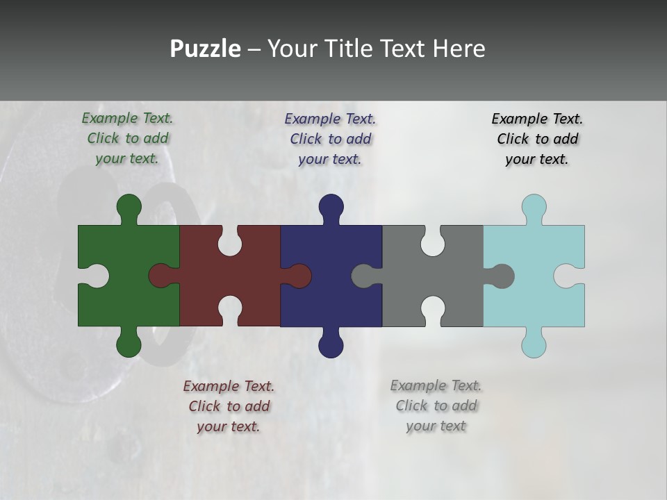 A Metal Door With A Key On It PowerPoint Template