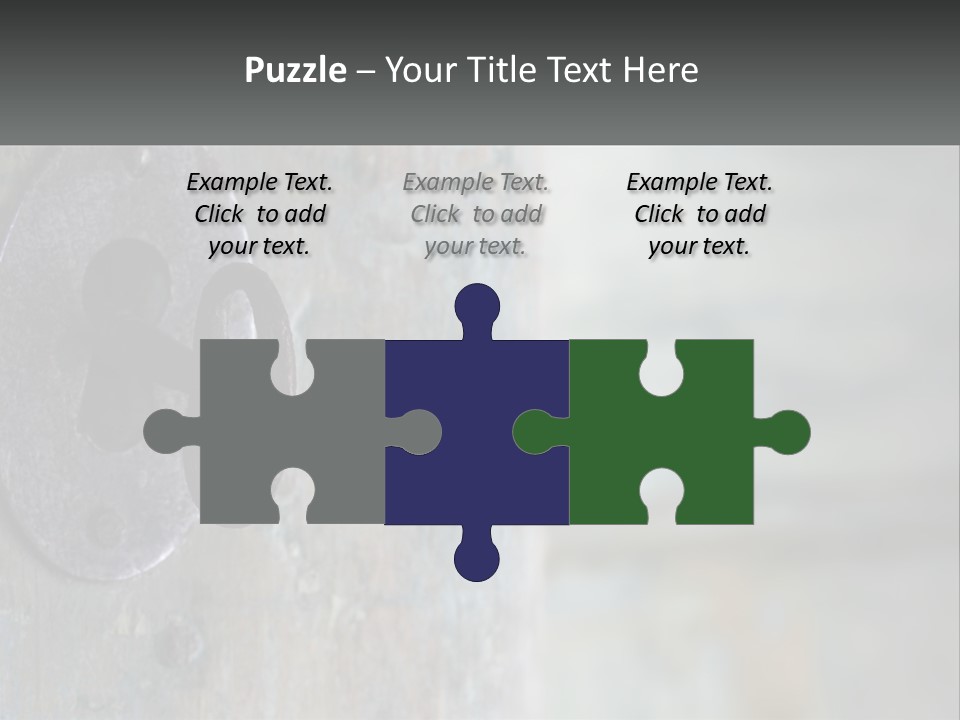 A Metal Door With A Key On It PowerPoint Template