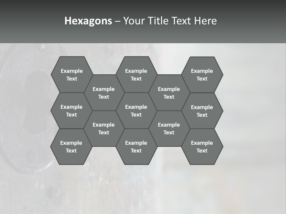 A Metal Door With A Key On It PowerPoint Template