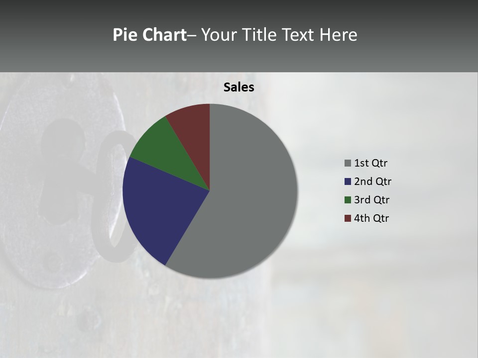A Metal Door With A Key On It PowerPoint Template