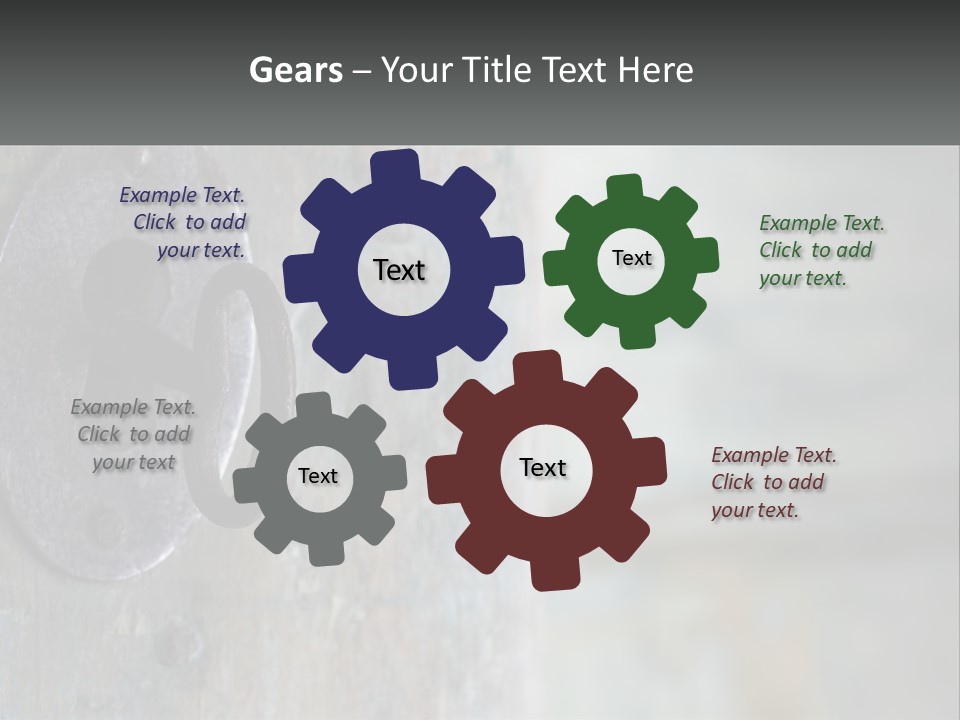 A Metal Door With A Key On It PowerPoint Template