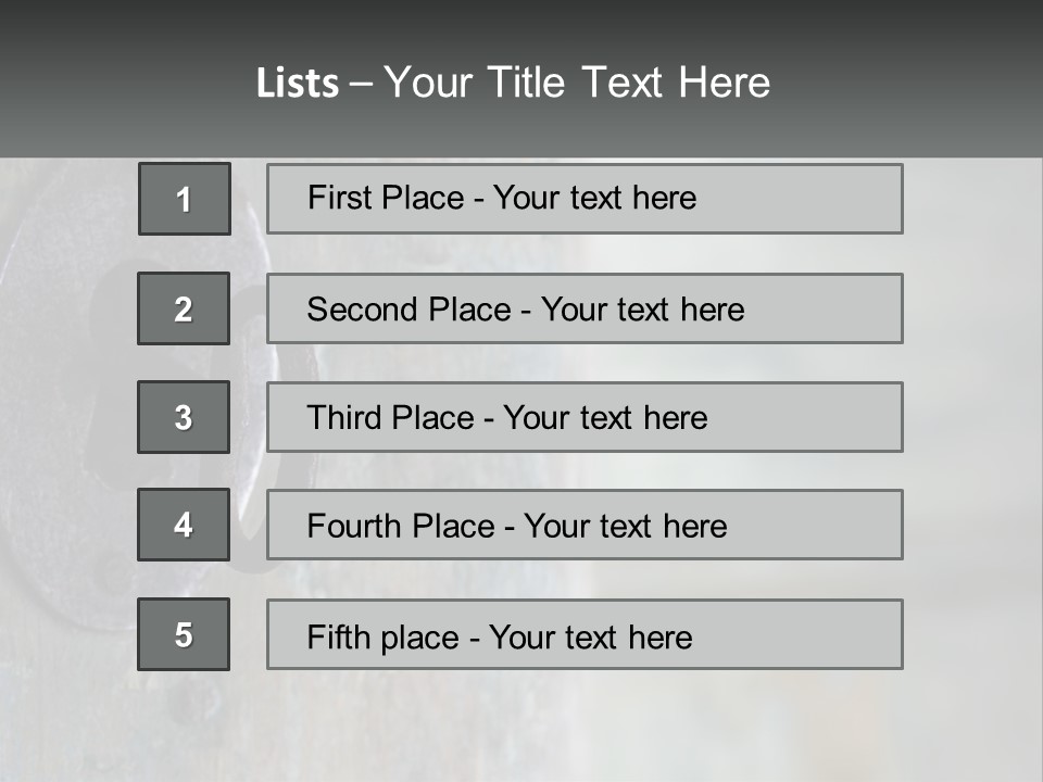 A Metal Door With A Key On It PowerPoint Template