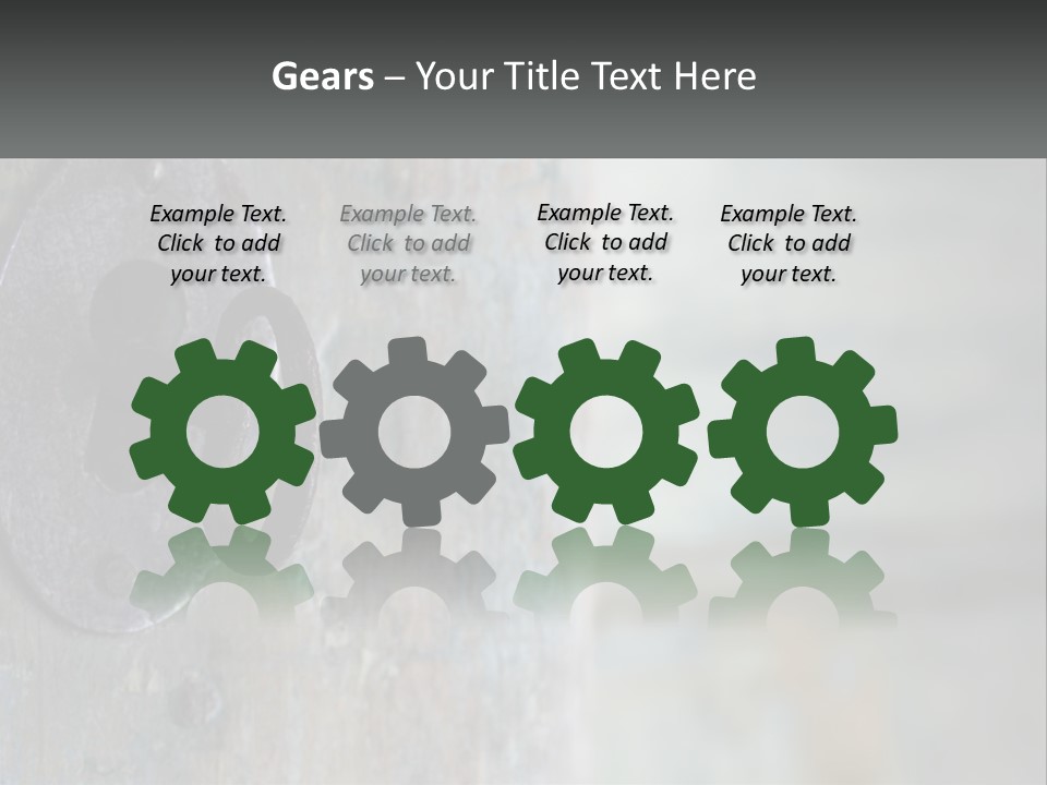 A Metal Door With A Key On It PowerPoint Template