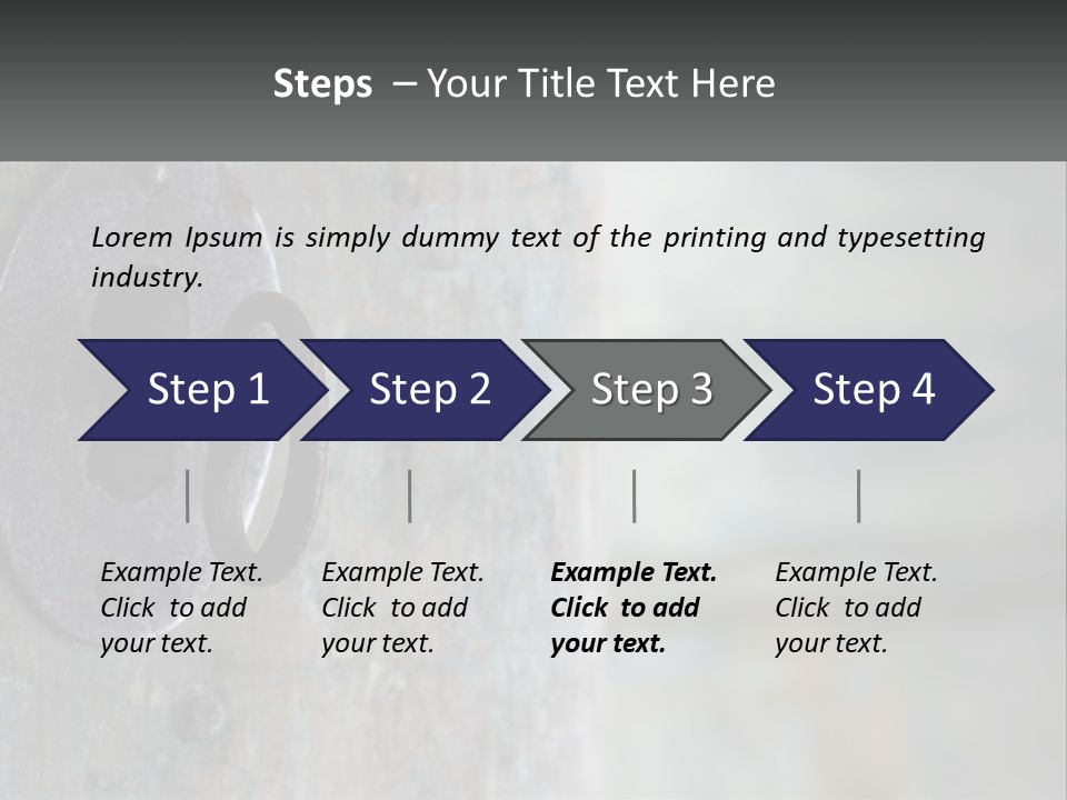 A Metal Door With A Key On It PowerPoint Template