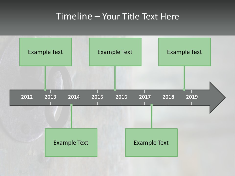 A Metal Door With A Key On It PowerPoint Template