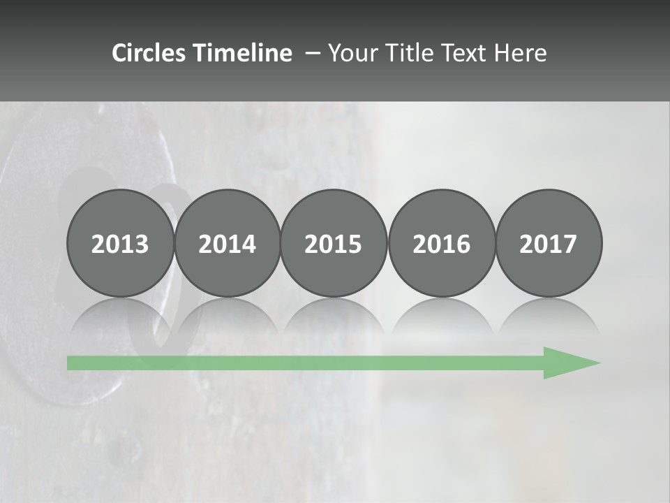 A Metal Door With A Key On It PowerPoint Template