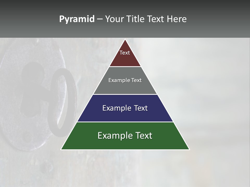 A Metal Door With A Key On It PowerPoint Template