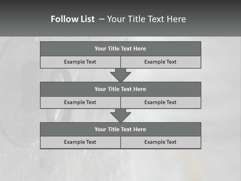 A Metal Door With A Key On It PowerPoint Template