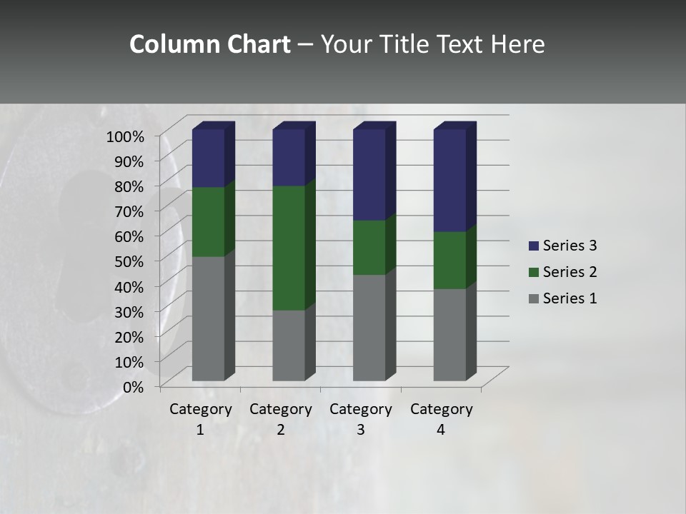 A Metal Door With A Key On It PowerPoint Template