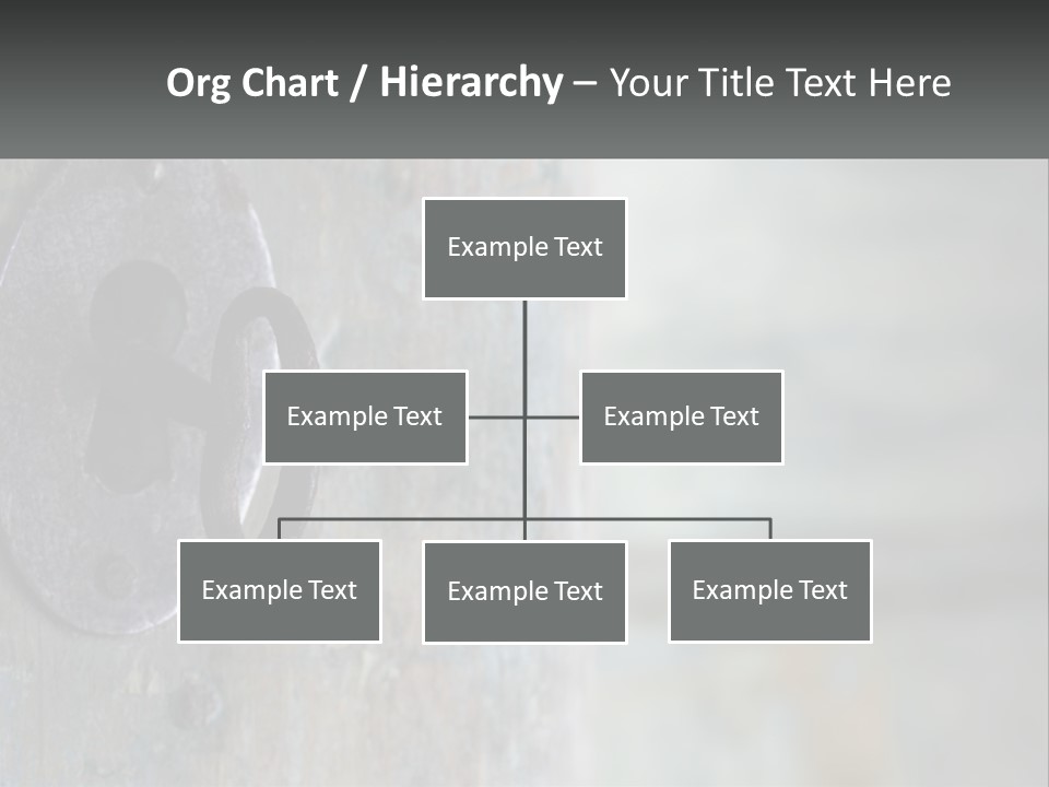 A Metal Door With A Key On It PowerPoint Template