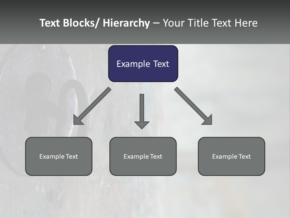 A Metal Door With A Key On It PowerPoint Template