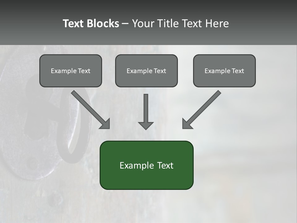 A Metal Door With A Key On It PowerPoint Template