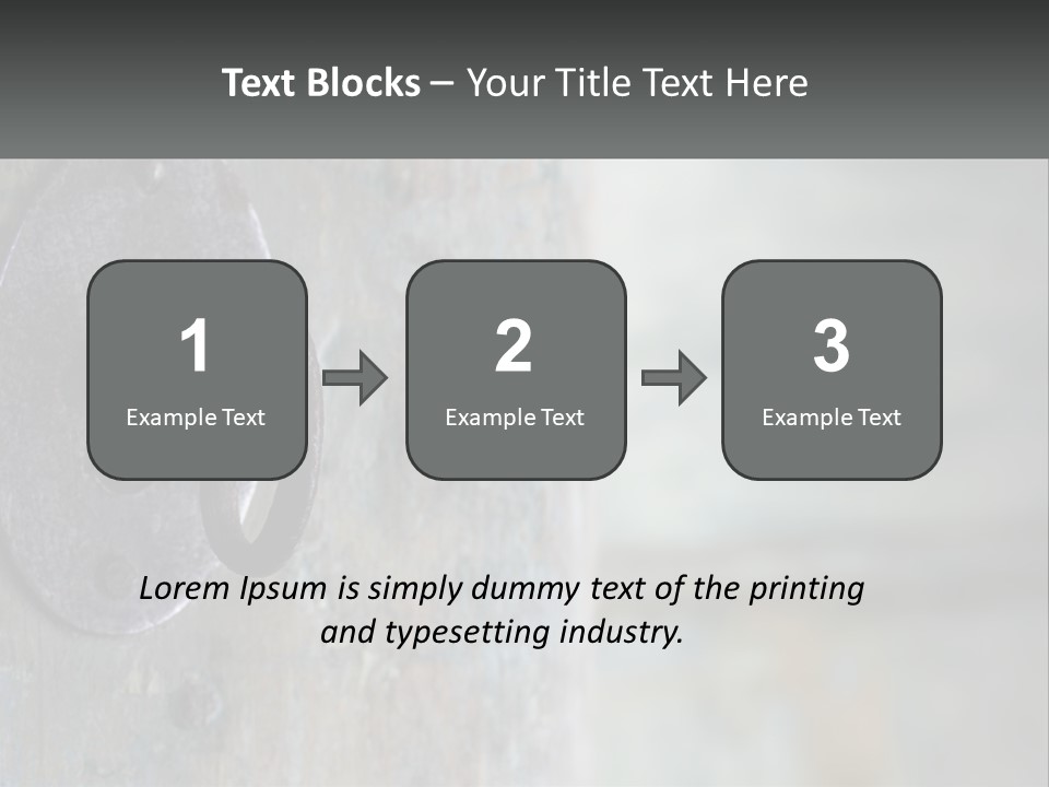 A Metal Door With A Key On It PowerPoint Template