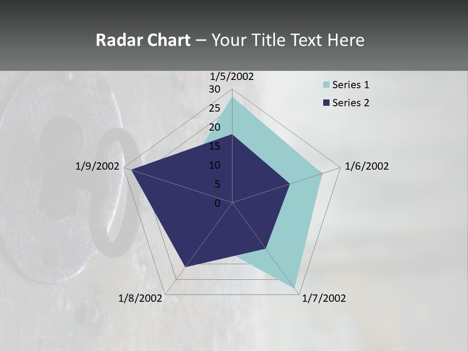 A Metal Door With A Key On It PowerPoint Template
