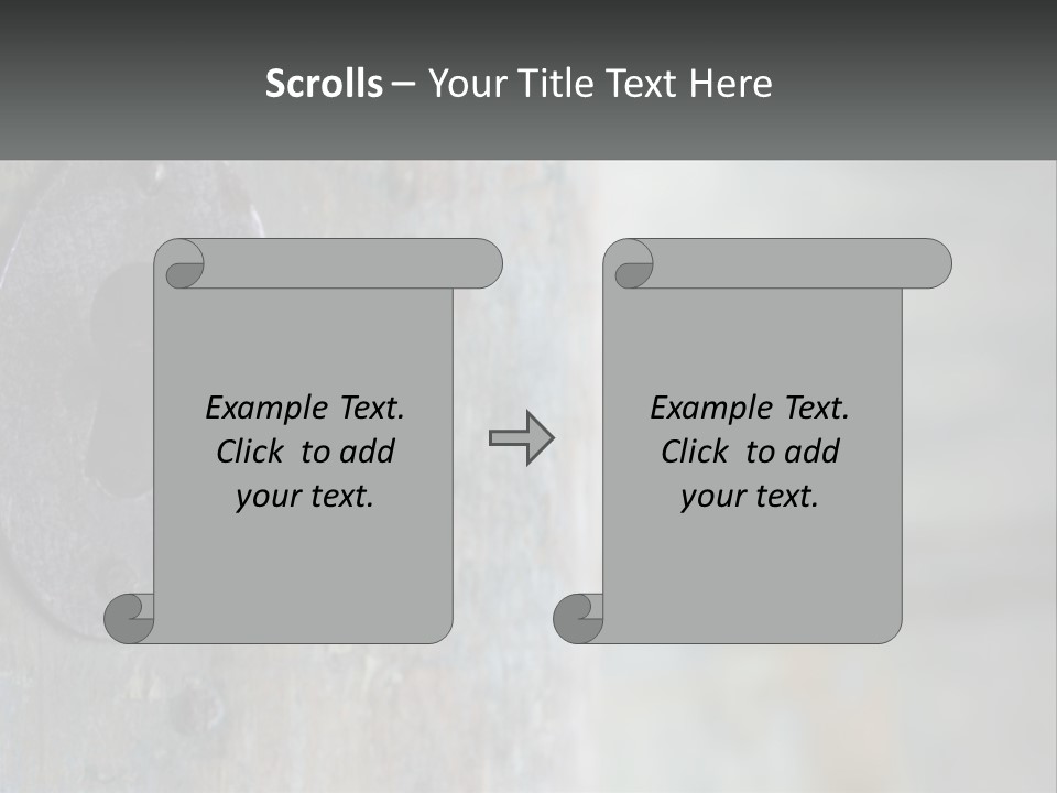 A Metal Door With A Key On It PowerPoint Template
