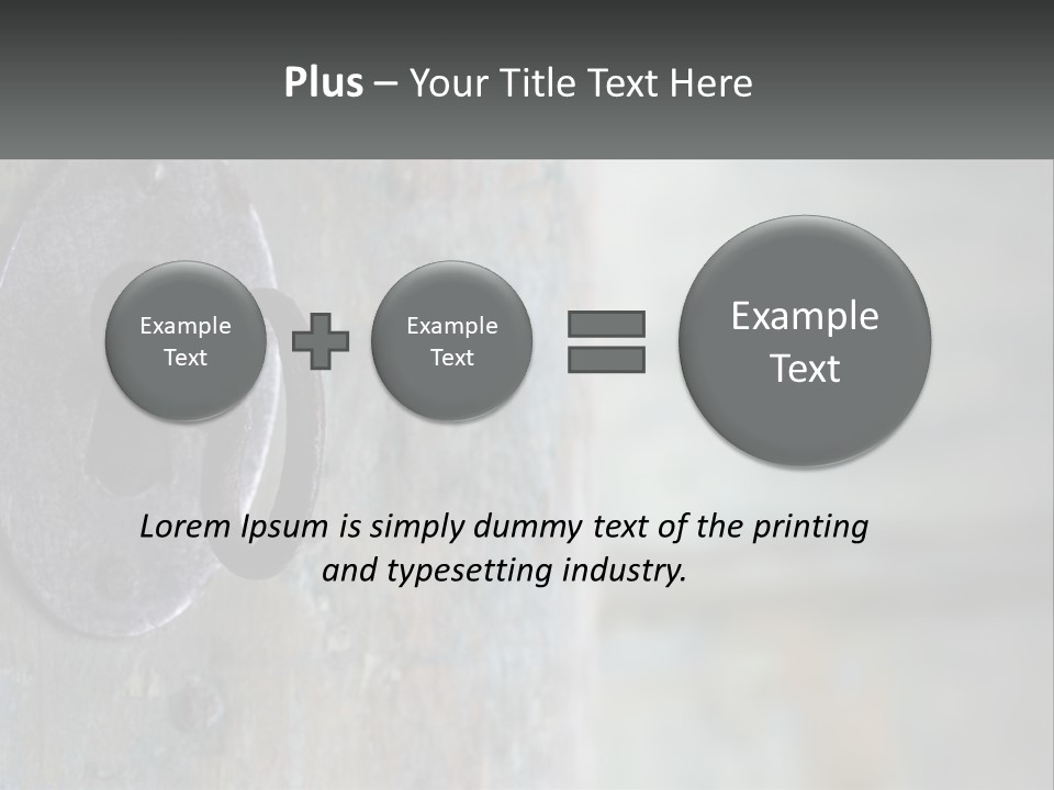 A Metal Door With A Key On It PowerPoint Template