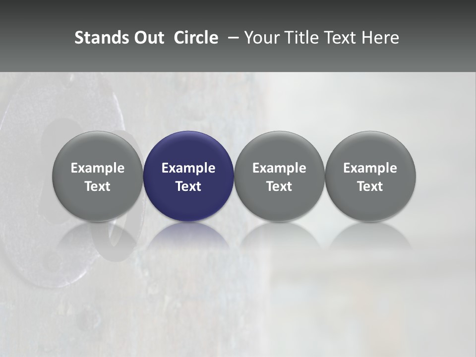 A Metal Door With A Key On It PowerPoint Template