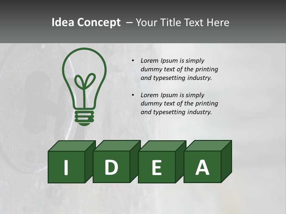 A Metal Door With A Key On It PowerPoint Template